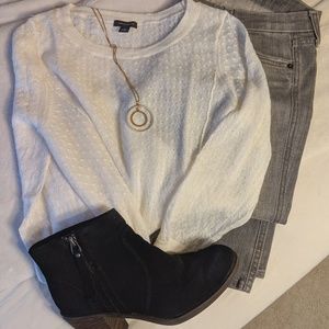 Ann Taylor Sheer Ivory Sweater - never worn! 🌿